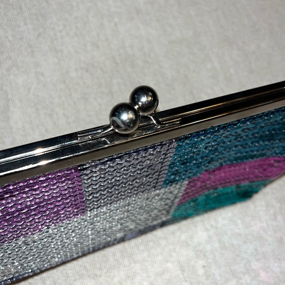 ALDO Sequin Colorful Statement Holiday New Years Eve Clutch - Picture 4 of 6